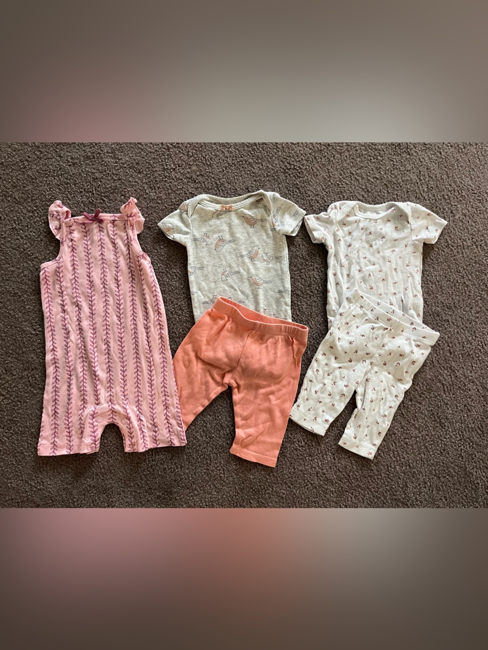 0-3 month baby girl summer lot